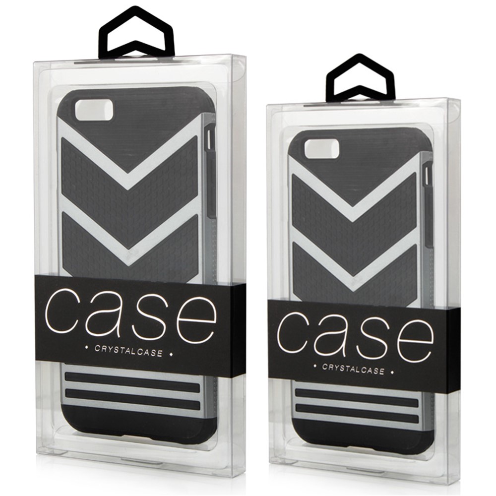 50Pcs/Lot KJ-666 Customizable PVC Package Packaging Box for iPhone 7 Plus Cases, Size: 187 x 105 x 15.5mm - Black-5