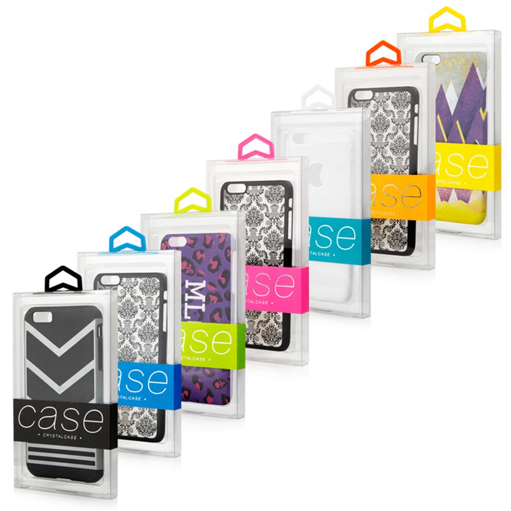 50Pcs/Lot KJ-666 Customizable PVC Package Packaging Box for iPhone 7 Plus Cases, Size: 187 x 105 x 15.5mm - Black-8