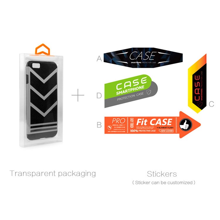 50Pcs/Lot KJ-666 Customizable PVC Packaging Box for iPhone 7 Cases, Size: 166 x 94 x 15.5mm - A Sticker-14