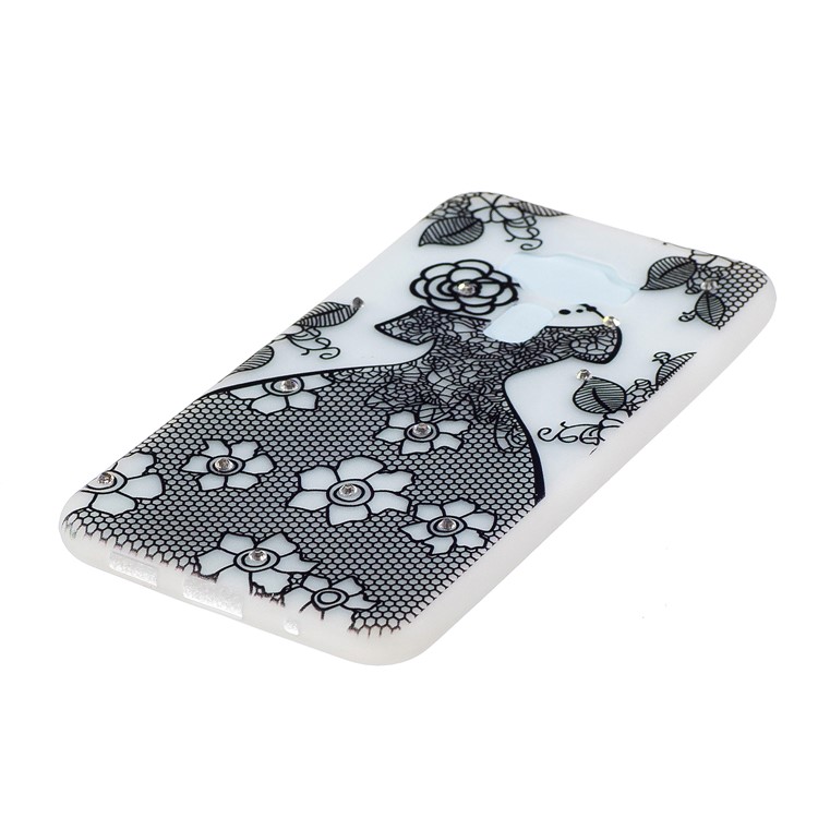 For Asus Zenfone 3 ZE520KL Diamonte Luminous Soft TPU Embossment Case Accessory - Beautiful Skirt-2
