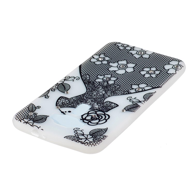 For Asus Zenfone 3 ZE520KL Diamonte Luminous Soft TPU Embossment Case Accessory - Beautiful Skirt-3
