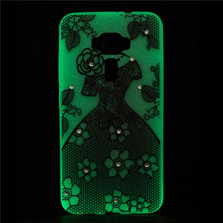 For Asus Zenfone 3 ZE520KL Diamonte Luminous Soft TPU Embossment Case Accessory - Beautiful Skirt-4