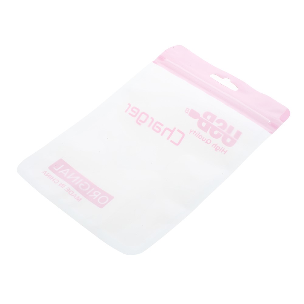 100Pcs/Lot Ziplock Packing Bag for USB Charging Cable, Size: 13 x 9.5cm - Red-3