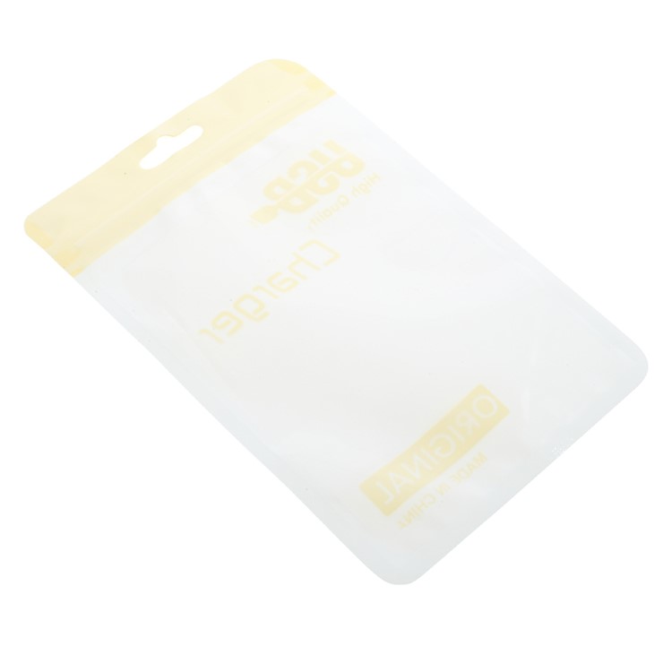 100Pcs/Lot Zip Lock Translucent Retail Packing Bags for USB Charging Cable, Size: 13 x 9.5cm - Yellow-3