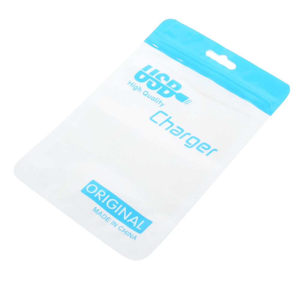 100Pcs/Lot Zip Lock Retail Packing Bags for USB Charging Cable, Size: 13 x 9.5cm - Blue-2