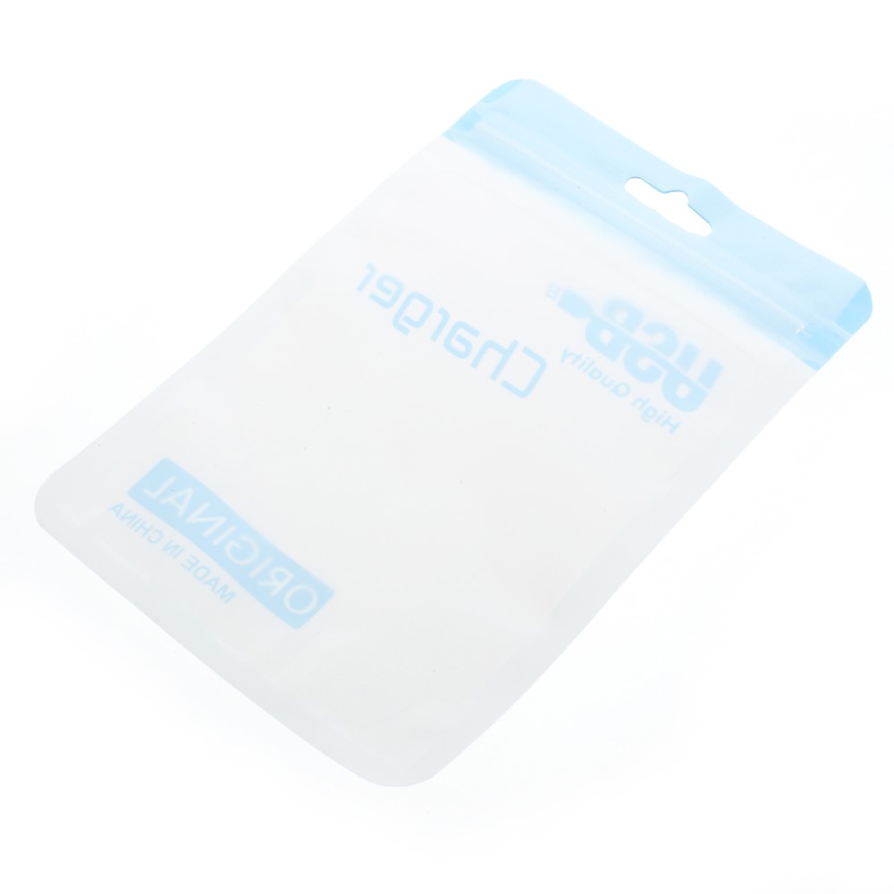 100Pcs/Lot Zip Lock Retail Packing Bags for USB Charging Cable, Size: 13 x 9.5cm - Blue-3
