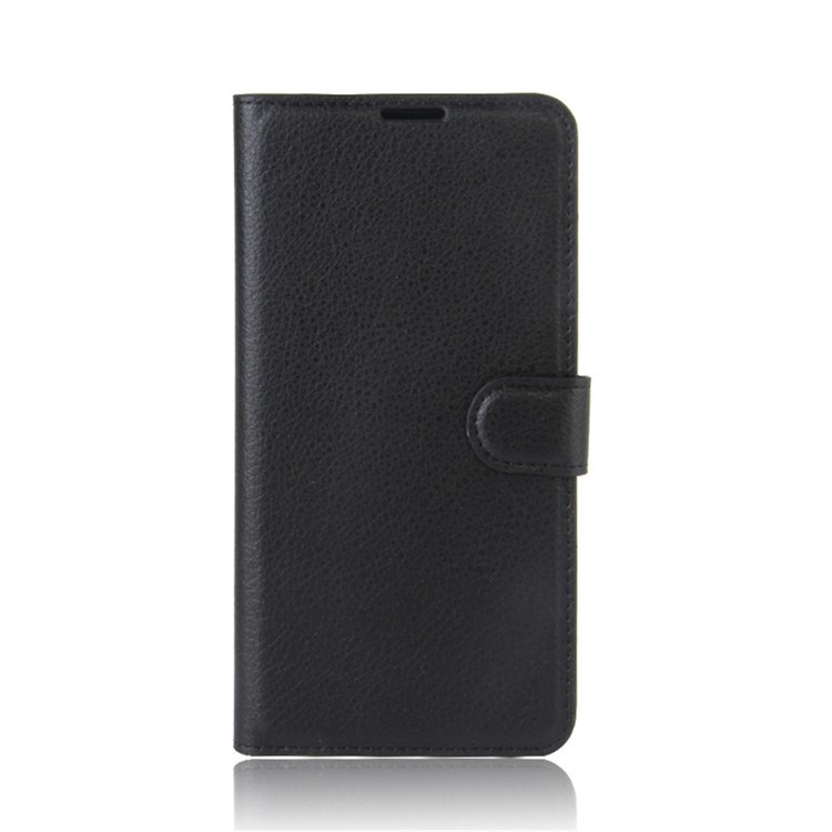 Litchi Skin Wallet Leather Stand Case for Asus Zenfone Go ZB552KL - Black-2
