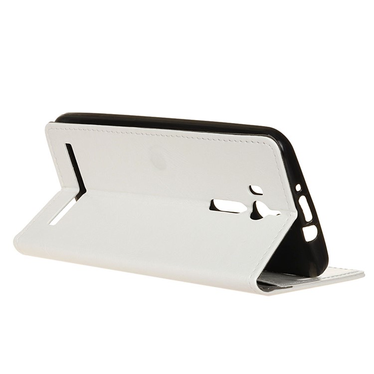 Crazy Horse Leather Wallet Phone Case for Asus Zenfone Go ZB552KL - White-4