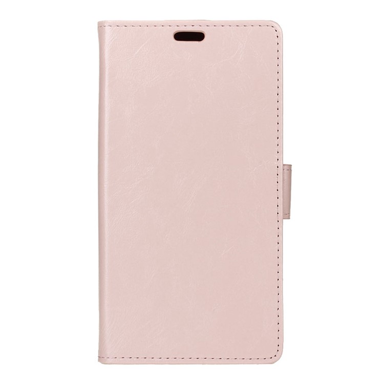 Crazy Horse PU Leather Wallet Cell Cover Accessory with Stand for Asus Zenfone Go ZB552KL - Pink-1