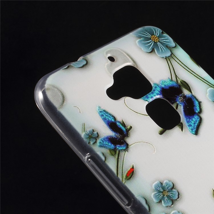 Embossed Pattern TPU Phone Shell for Asus Zenfone 3 Max ZC520TL - Butterflies and Flowers-4