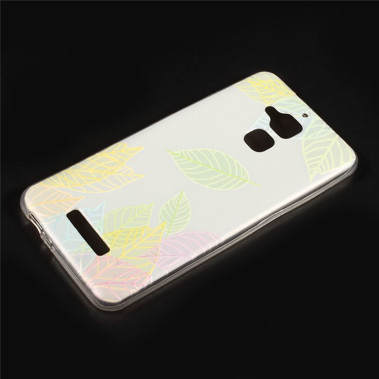 Embossed Pattern TPU Phone Cover for Asus Zenfone 3 Max ZC520TL - Colored Leaves-1