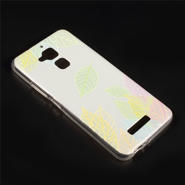 Embossed Pattern TPU Phone Cover for Asus Zenfone 3 Max ZC520TL - Colored Leaves-2