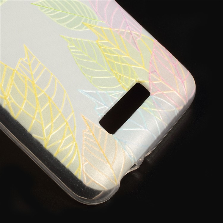 Embossed Pattern TPU Phone Cover for Asus Zenfone 3 Max ZC520TL - Colored Leaves-4