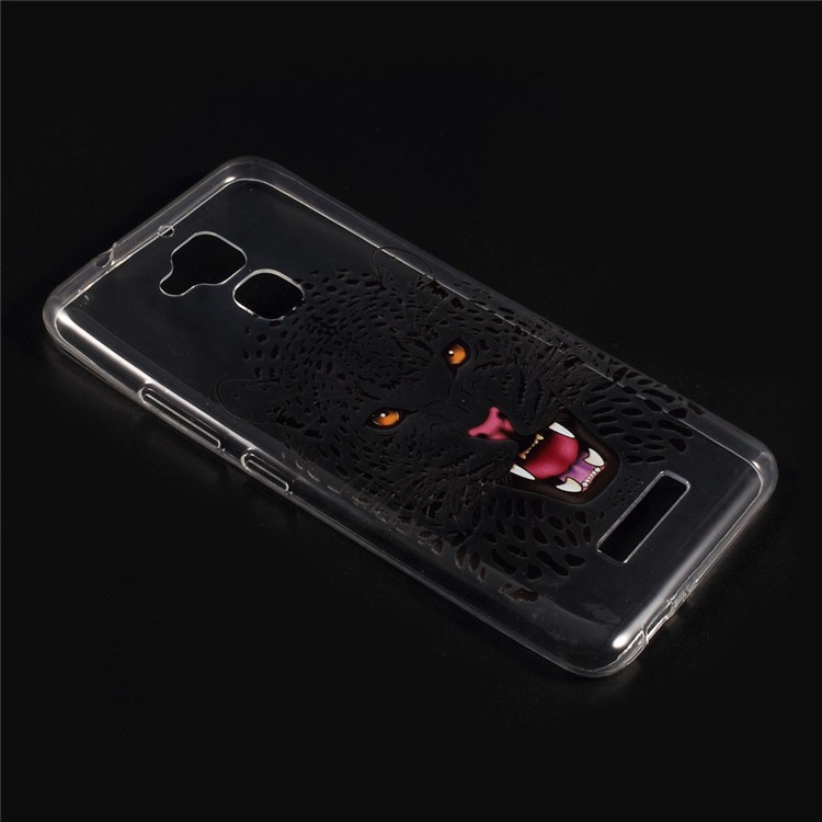 Embossed Pattern Soft TPU Phone Casing for Asus Zenfone 3 Max ZC520TL - leopard-3