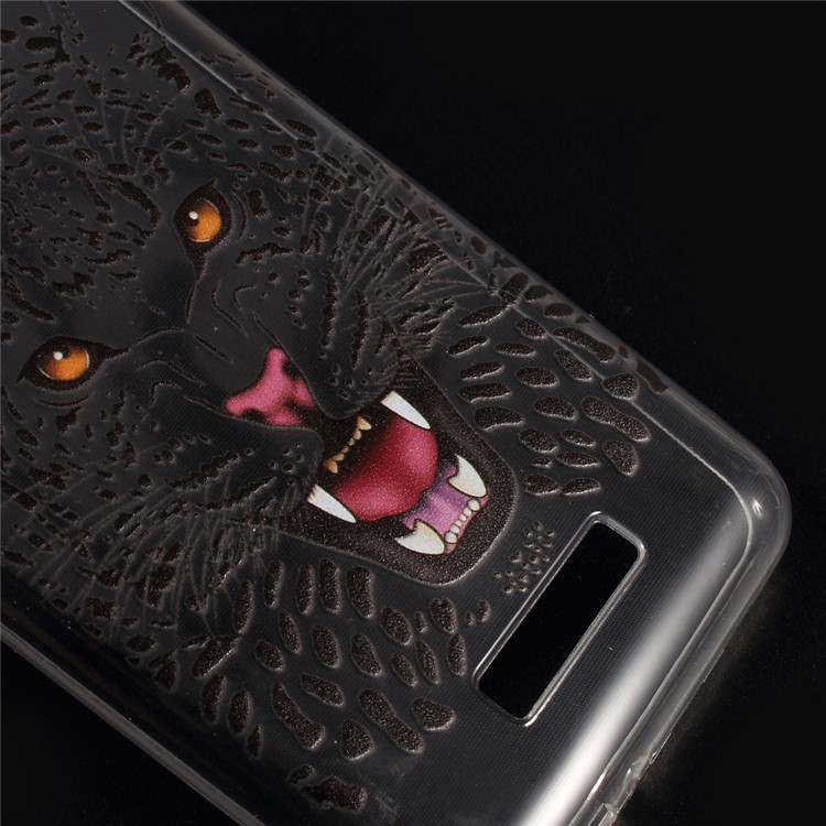 Embossed Pattern Soft TPU Phone Casing for Asus Zenfone 3 Max ZC520TL - leopard-4