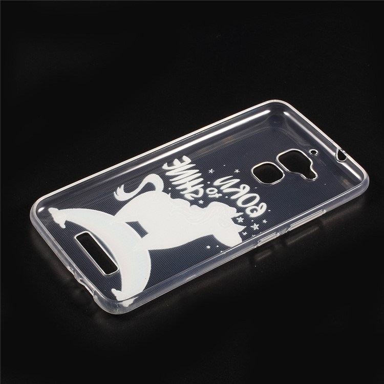 For Asus Zenfone 3 Max ZC520TL Embossed Pattern TPU Cell Phone Casing Shell - Unicorn on the Rainbow-2