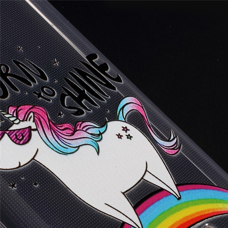 For Asus Zenfone 3 Max ZC520TL Embossed Pattern TPU Cell Phone Casing Shell - Unicorn on the Rainbow-4