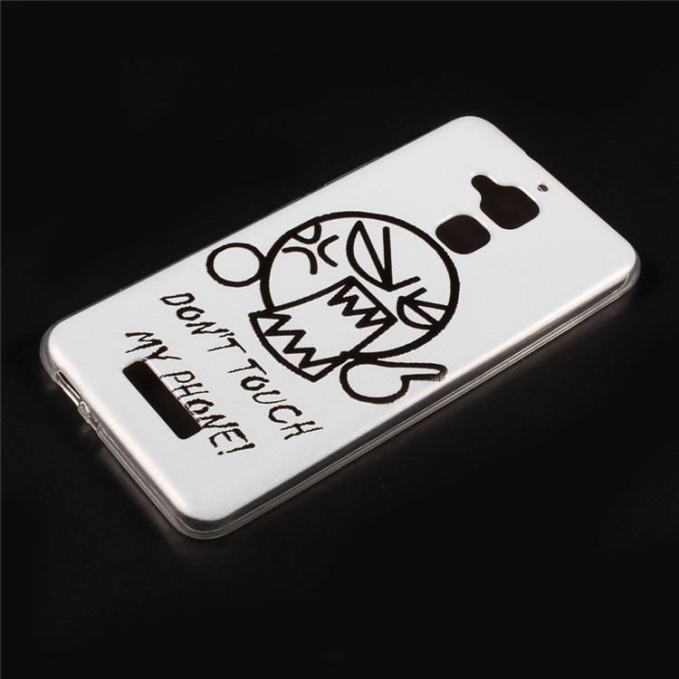 For Asus Zenfone 3 Max ZC520TL Embossed Pattern Soft TPU Mobile Phone Casing - Do Not Touch My Phone-1