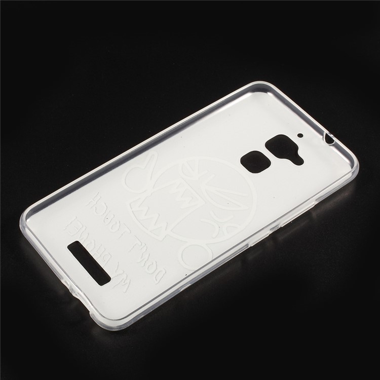 For Asus Zenfone 3 Max ZC520TL Embossed Pattern Soft TPU Mobile Phone Casing - Do Not Touch My Phone-2