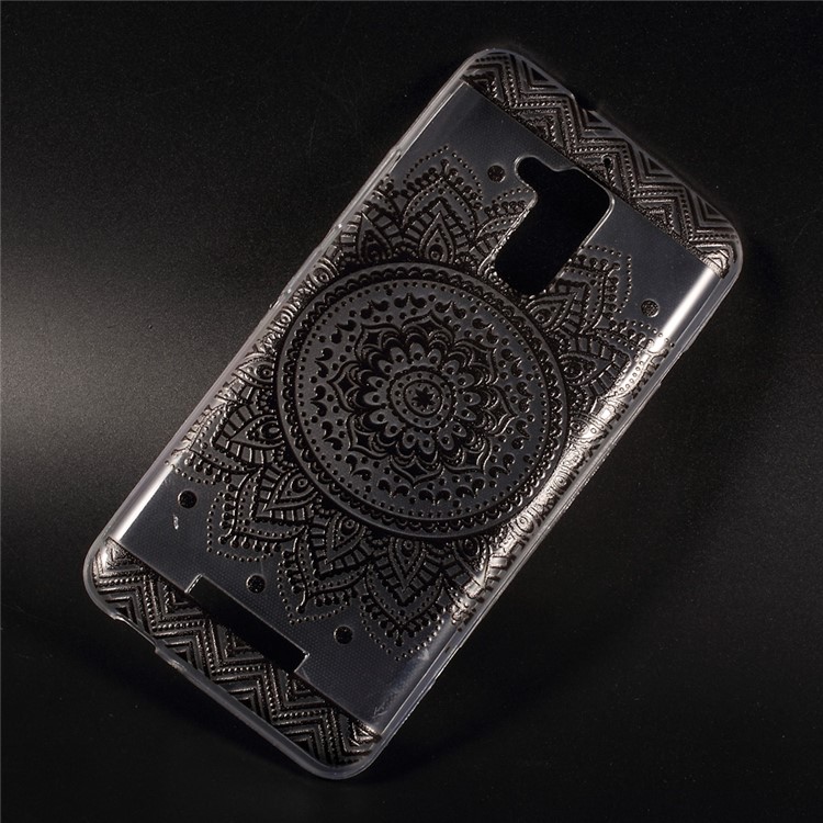 For Asus Zenfone 3 Max ZC520TL Patterned TPU Embossment Mobile Cover - Mandala Flower-1