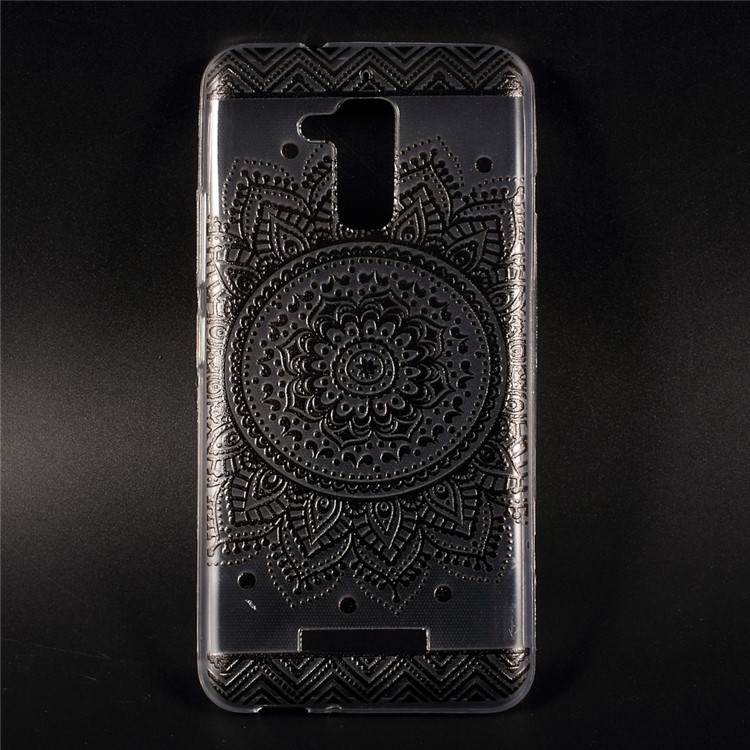 For Asus Zenfone 3 Max ZC520TL Patterned TPU Embossment Mobile Cover - Mandala Flower-3