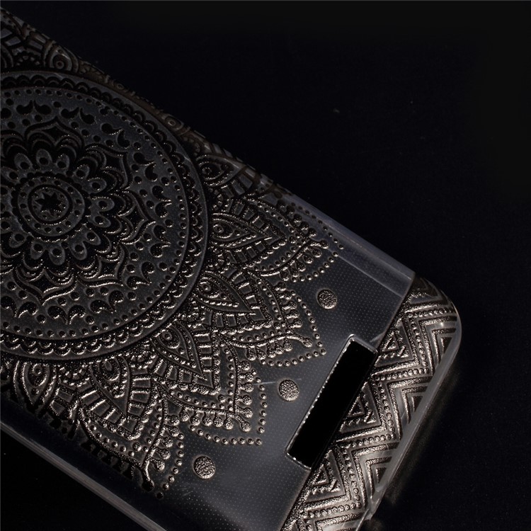 For Asus Zenfone 3 Max ZC520TL Patterned TPU Embossment Mobile Cover - Mandala Flower-4