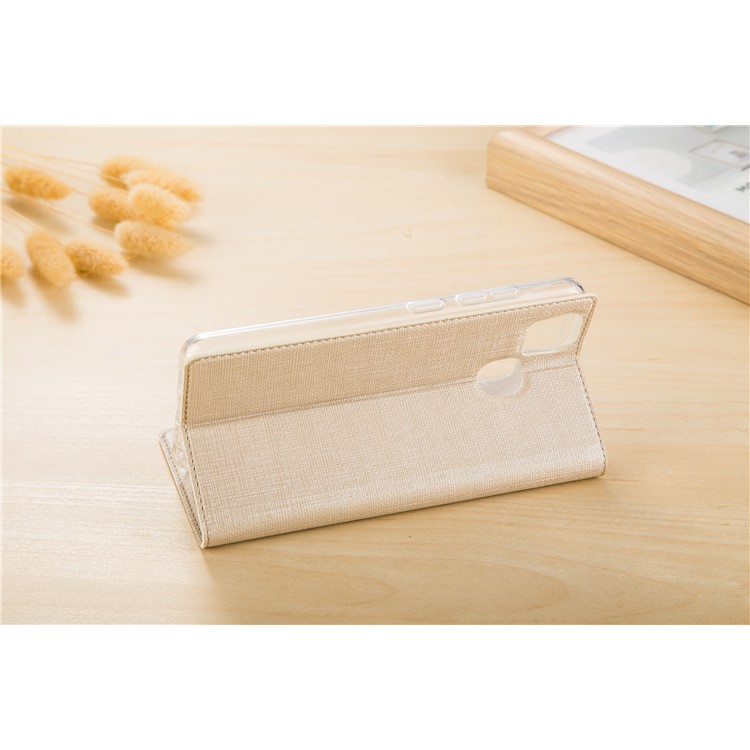 VILI DMX Folio Leather Stand Phone Cover with Card Holder for Asus Zenfone 3 Zoom ZE553KL - Beige-2