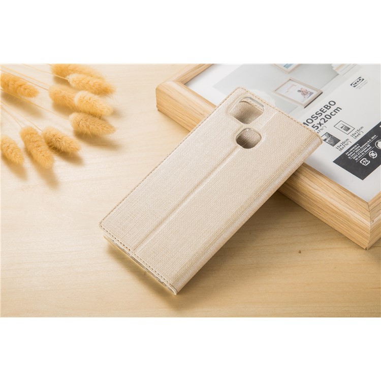 VILI DMX Folio Leather Stand Phone Cover with Card Holder for Asus Zenfone 3 Zoom ZE553KL - Beige-3