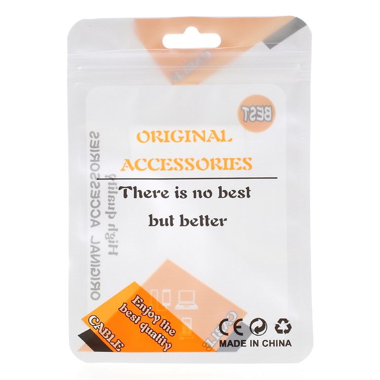 100Pcs/Lot Zip Lock Packing Bag for USB Data Cable, Size: 12.5 x 9cm - Orange-2