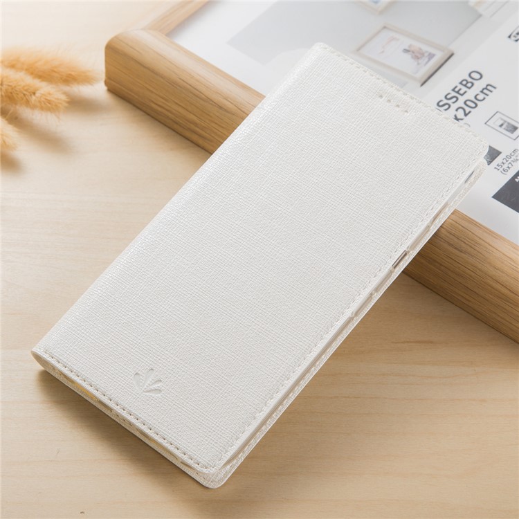 VILI DMX Style Auto-absorbed Leather Stand Case for Asus Zenfone 3 Max ZC520TL - White-1