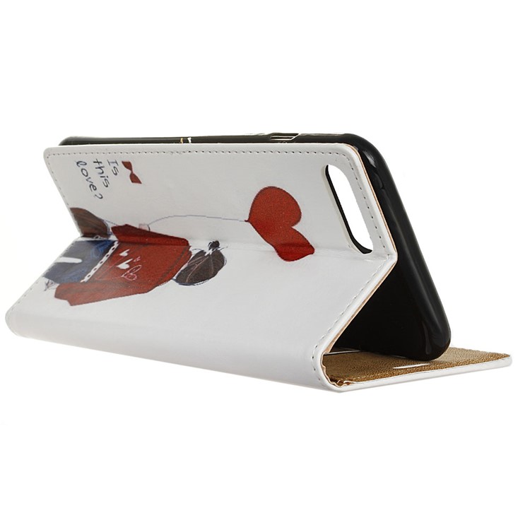 Wallet Pattern Printing Leather Folio Stand Case Cover for Asus Zenfone 4 Max /4 Max Plus /4 Max Pro ZC554KL - Adorable Girl & Heart Shaped Balloon-4