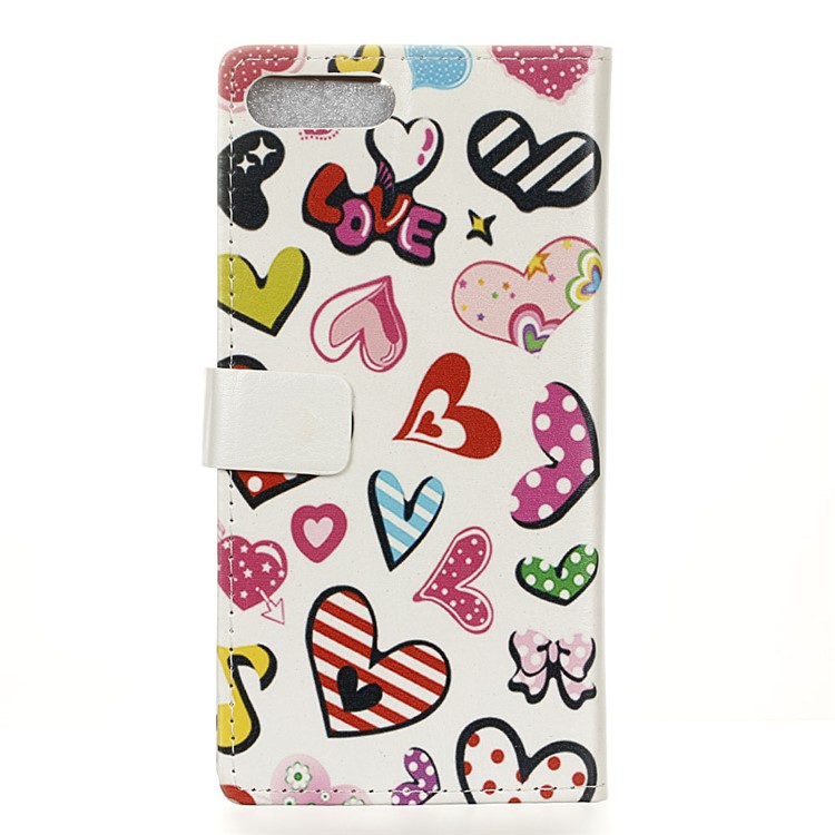 Wallet Pattern Printing Leather Stand Protective Cover Accessory for Asus Zenfone 4 Max /4 Max Plus /4 Max Pro ZC554KL - Colorful Hearts-2