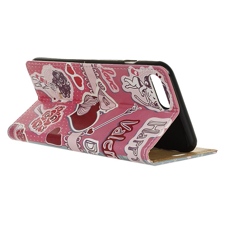 Wallet Pattern Printing PU Leather Stand Cover for Asus Zenfone 4 Max /4 Max Plus /4 Max Pro ZC554KL - Love Elements Pattern-4