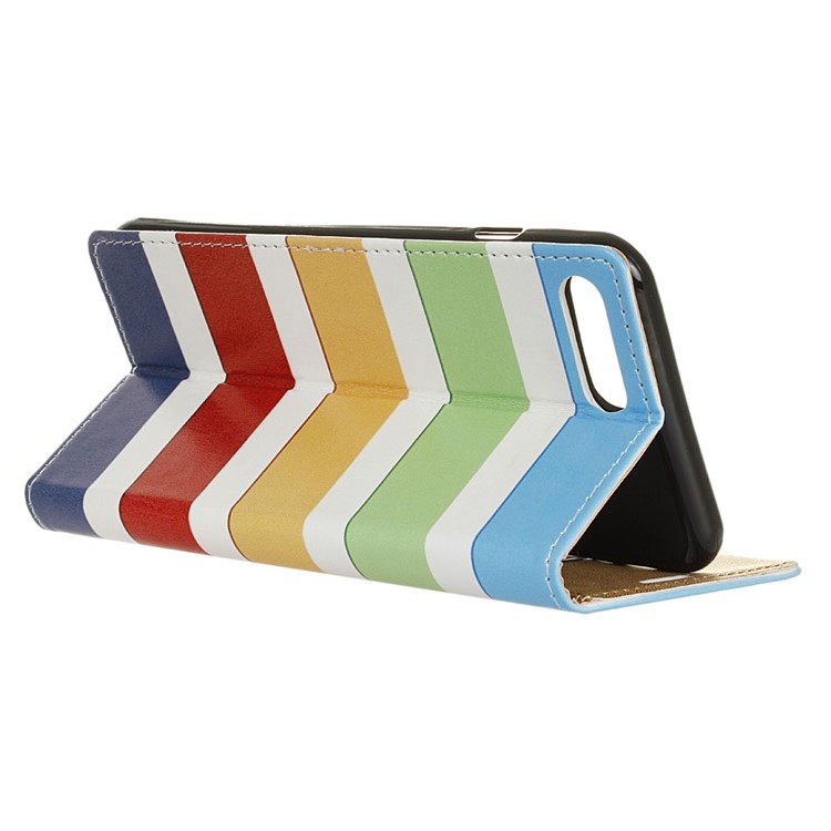 Printing Pattern Wallet Leather Cell Phone Casing with Stand for Asus Zenfone 4 Max /4 Max Plus /4 Max Pro ZC554KL - Colorized Stripes-4