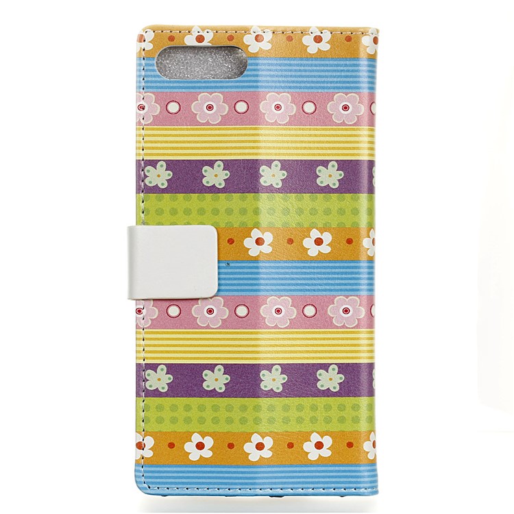 Wallet Pattern Printing PU Leather Stand Cover for Asus Zenfone 4 Max /4 Max Plus /4 Max Pro ZC554KL - Colorful Stripes Flowers-2
