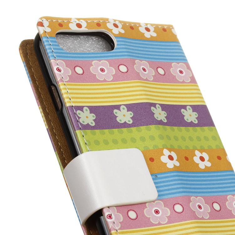 Wallet Pattern Printing PU Leather Stand Cover for Asus Zenfone 4 Max /4 Max Plus /4 Max Pro ZC554KL - Colorful Stripes Flowers-3