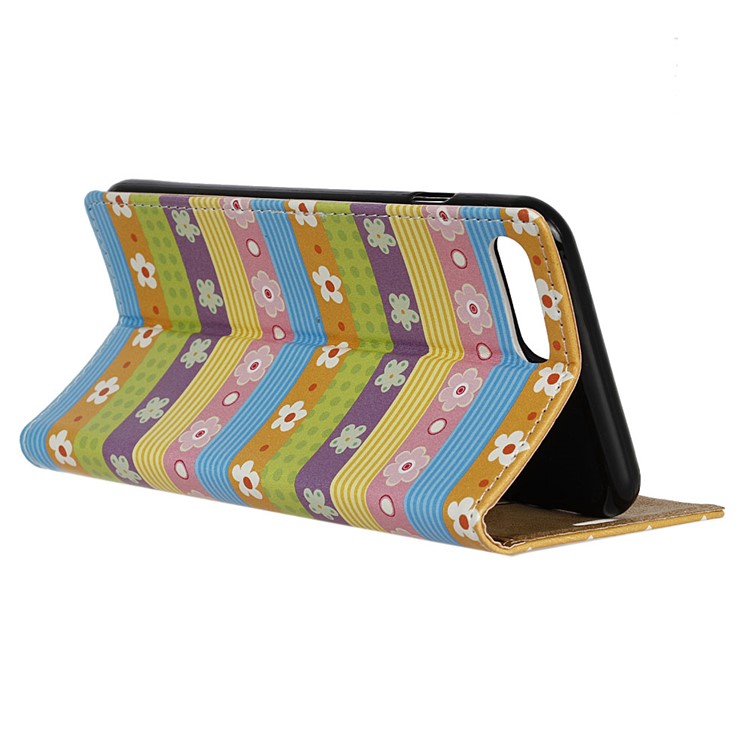Wallet Pattern Printing PU Leather Stand Cover for Asus Zenfone 4 Max /4 Max Plus /4 Max Pro ZC554KL - Colorful Stripes Flowers-4