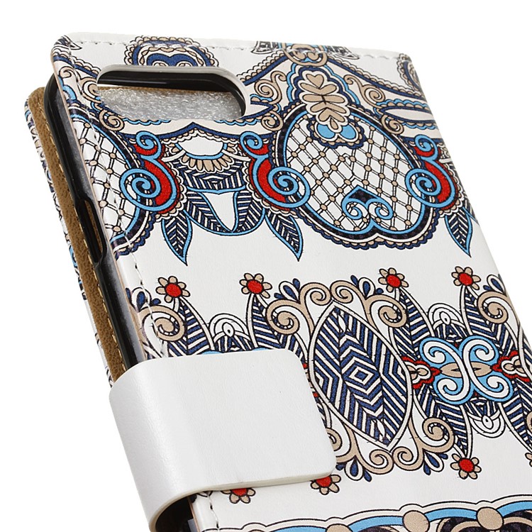 Pattern Printing Wallet Leather Stand Shell Cover for Asus Zenfone 4 Max /4 Max Plus /4 Max Pro ZC554KL - Arabic Floral Pattern-3