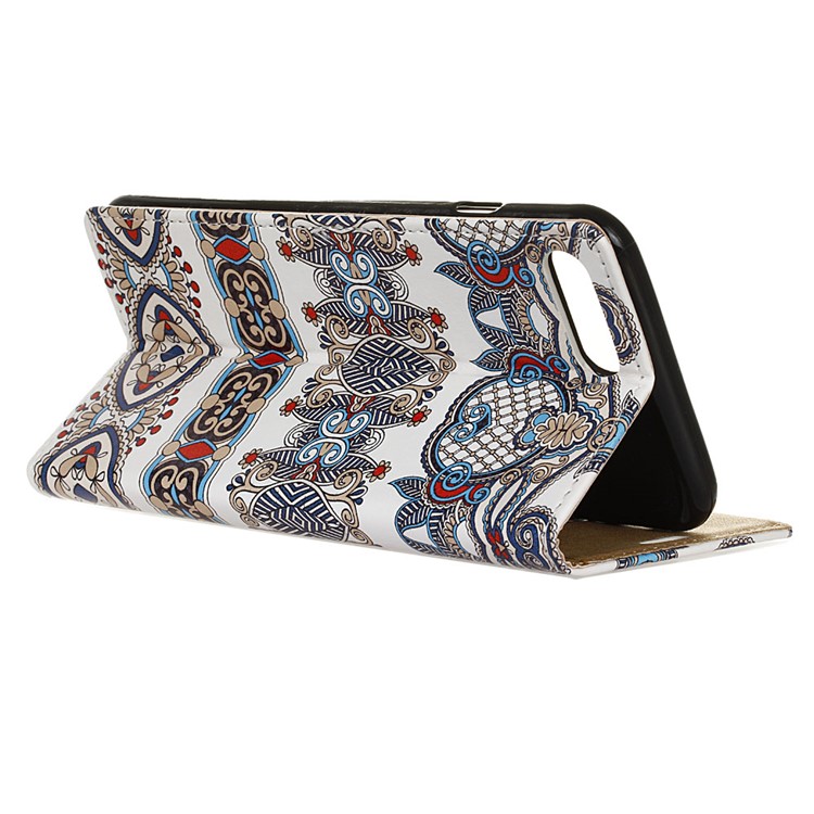 Pattern Printing Wallet Leather Stand Shell Cover for Asus Zenfone 4 Max /4 Max Plus /4 Max Pro ZC554KL - Arabic Floral Pattern-4