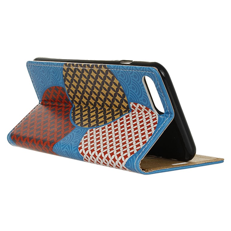 Pattern Printing Wallet Leather Protective Cover with Stand for Asus Zenfone 4 Max /4 Max Plus /4 Max Pro ZC554KL - Seamless Circles Pattern-4