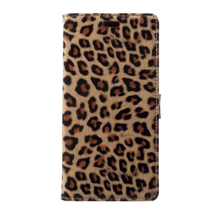 Leopard Skin Leather Wallet Mobile Phone Cover Casing for Asus Zenfone 4 MAX ZC554KL-2