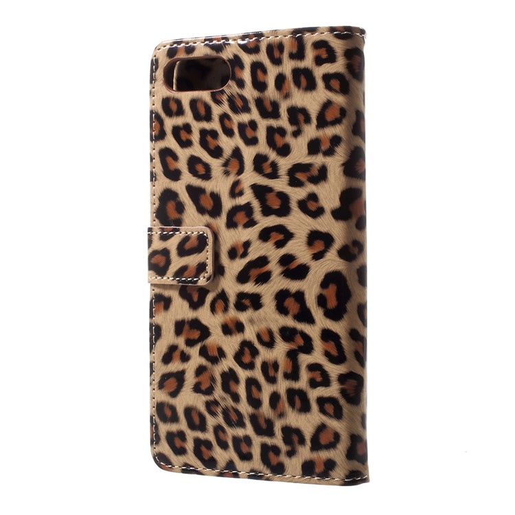 Leopard Skin Leather Wallet Mobile Phone Cover Casing for Asus Zenfone 4 MAX ZC554KL-3