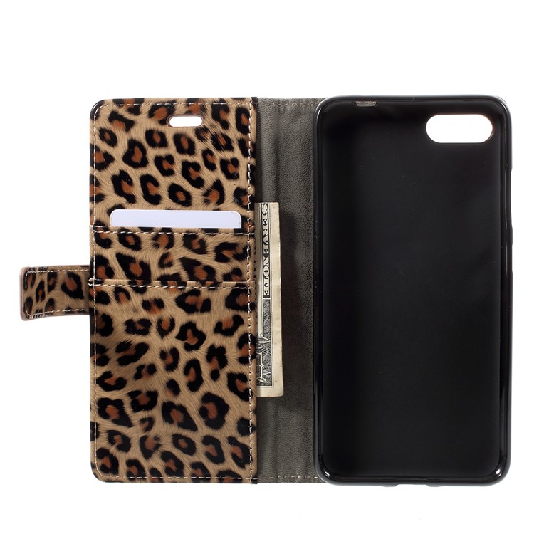 Leopard Skin Leather Wallet Mobile Phone Cover Casing for Asus Zenfone 4 MAX ZC554KL-5