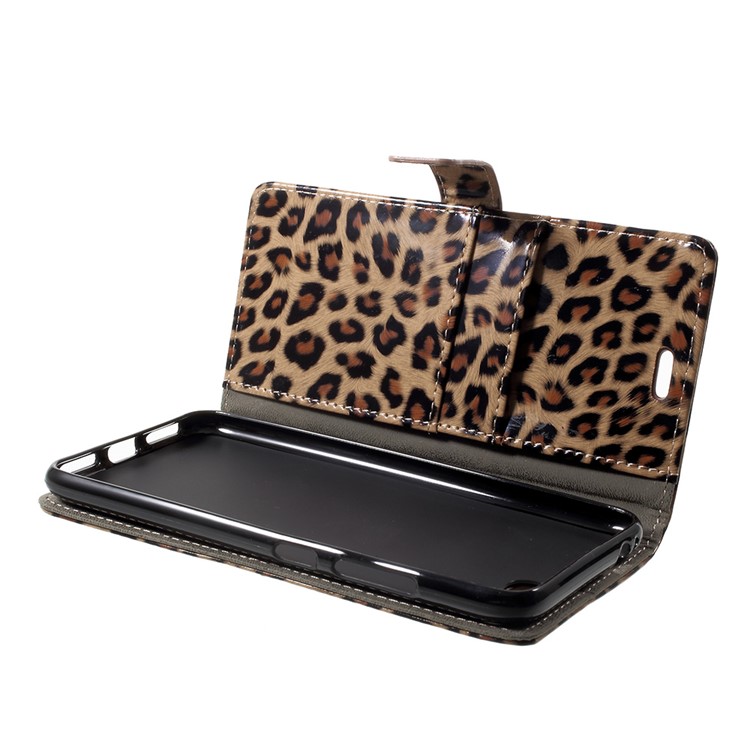 Leopard Skin Leather Wallet Mobile Phone Cover Casing for Asus Zenfone 4 MAX ZC554KL-6