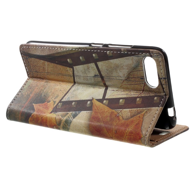 Pattern Printing Wallet Leather Stand Cover for Asus Zenfone 4 Max /4 Max Pro /4 Max Plus ZC554KL - Eiffel Tower and Leaf-4