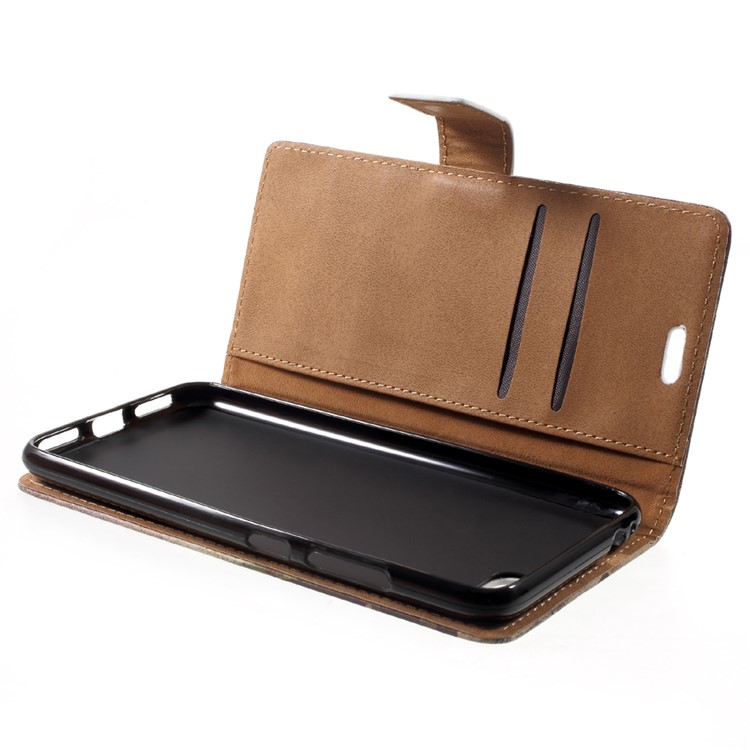 Pattern Printing Wallet Leather Stand Cover for Asus Zenfone 4 Max /4 Max Pro /4 Max Plus ZC554KL - Eiffel Tower and Leaf-5