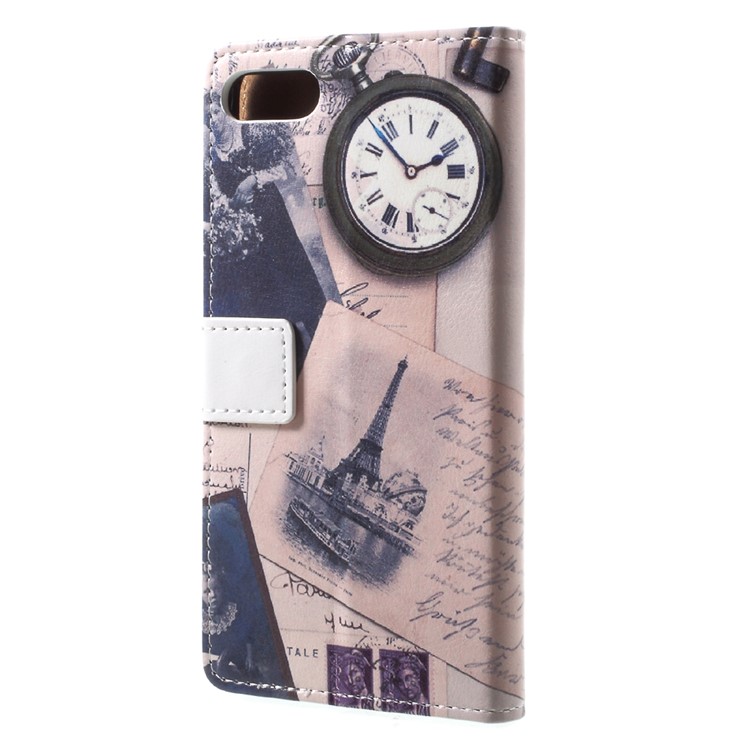 Pattern Printing Wallet Leather Stand Folio Case for Asus Zenfone 4 Max /4 Max Pro /4 Max Plus ZC554KL - Eiffel Tower and Feather-2