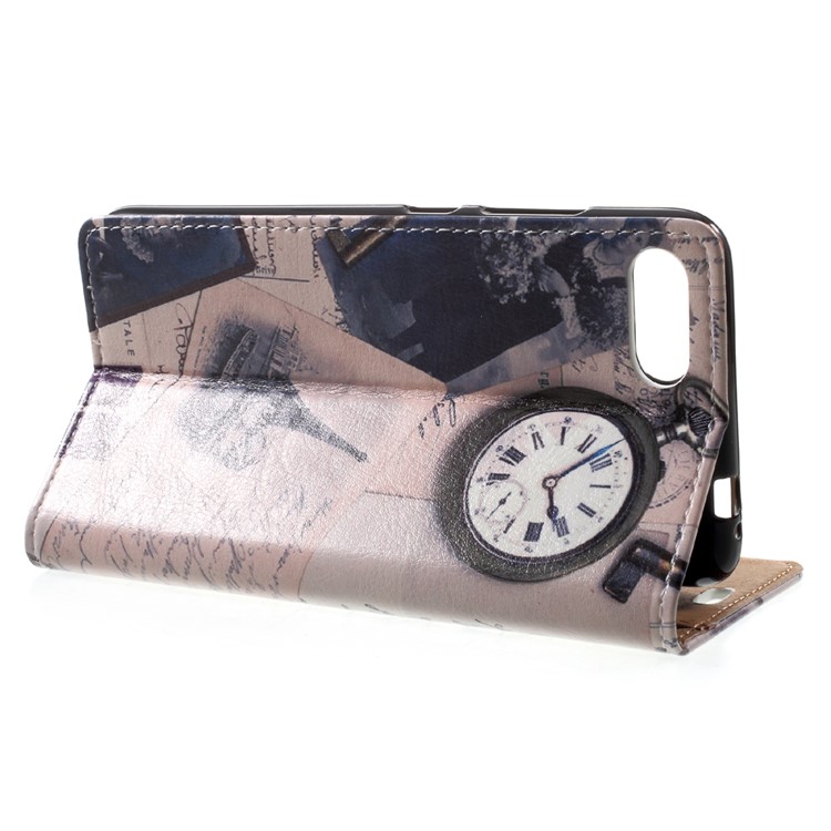 Pattern Printing Wallet Leather Stand Folio Case for Asus Zenfone 4 Max /4 Max Pro /4 Max Plus ZC554KL - Eiffel Tower and Feather-4