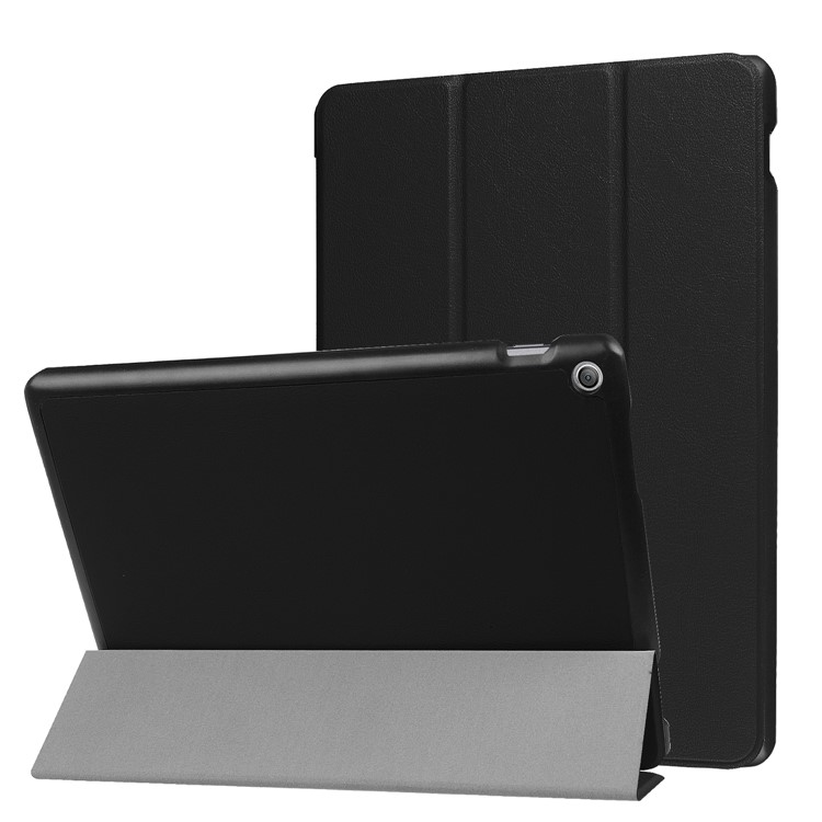 Tri-fold Leather Tablet Cover with Stand for Asus Zenpad 10 Z301MFL /Z301ML - Black-1
