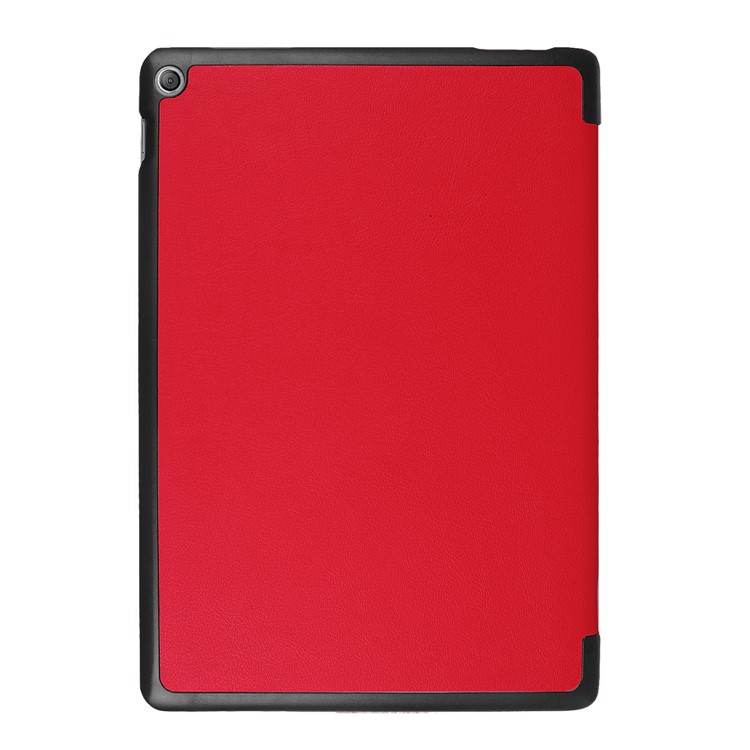 Tri-fold Leather Tablet Shell with Stand for Asus Zenpad 10 Z301MFL /Z301ML - Red-3
